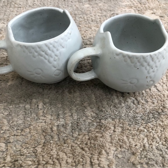 AH Kitty Cat Coffee/Tea Cup/Mug Ceramic Pottery lot 2 light blue - Picture 5 of 16